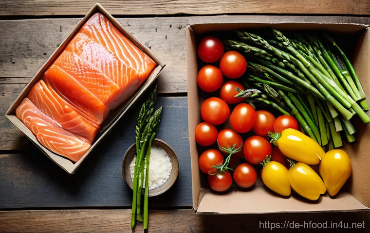 다이어트 도시락 브랜드 비교 - **Prompt:** A vibrant overhead shot of a clean, well-lit kitchen countertop in a contemporary German...