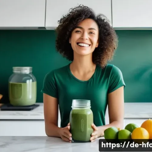 스피루리나와 클로렐라 효능 비교 - **Prompt for an Energy-Boosting Spirulina Scene:**
    A vibrant, healthy-looking woman in her late ...