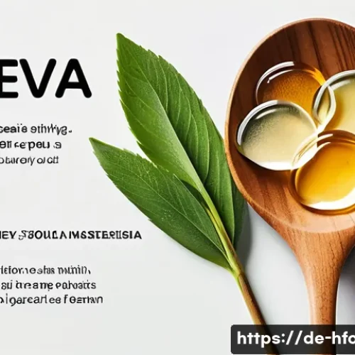 천연 감미료와 설탕 대체제 비교 - A vibrant, modern kitchen scene featuring a middle-aged German woman carefully measuring natural swe...